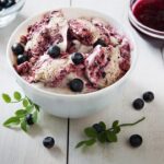 Photo Blueberries, milk